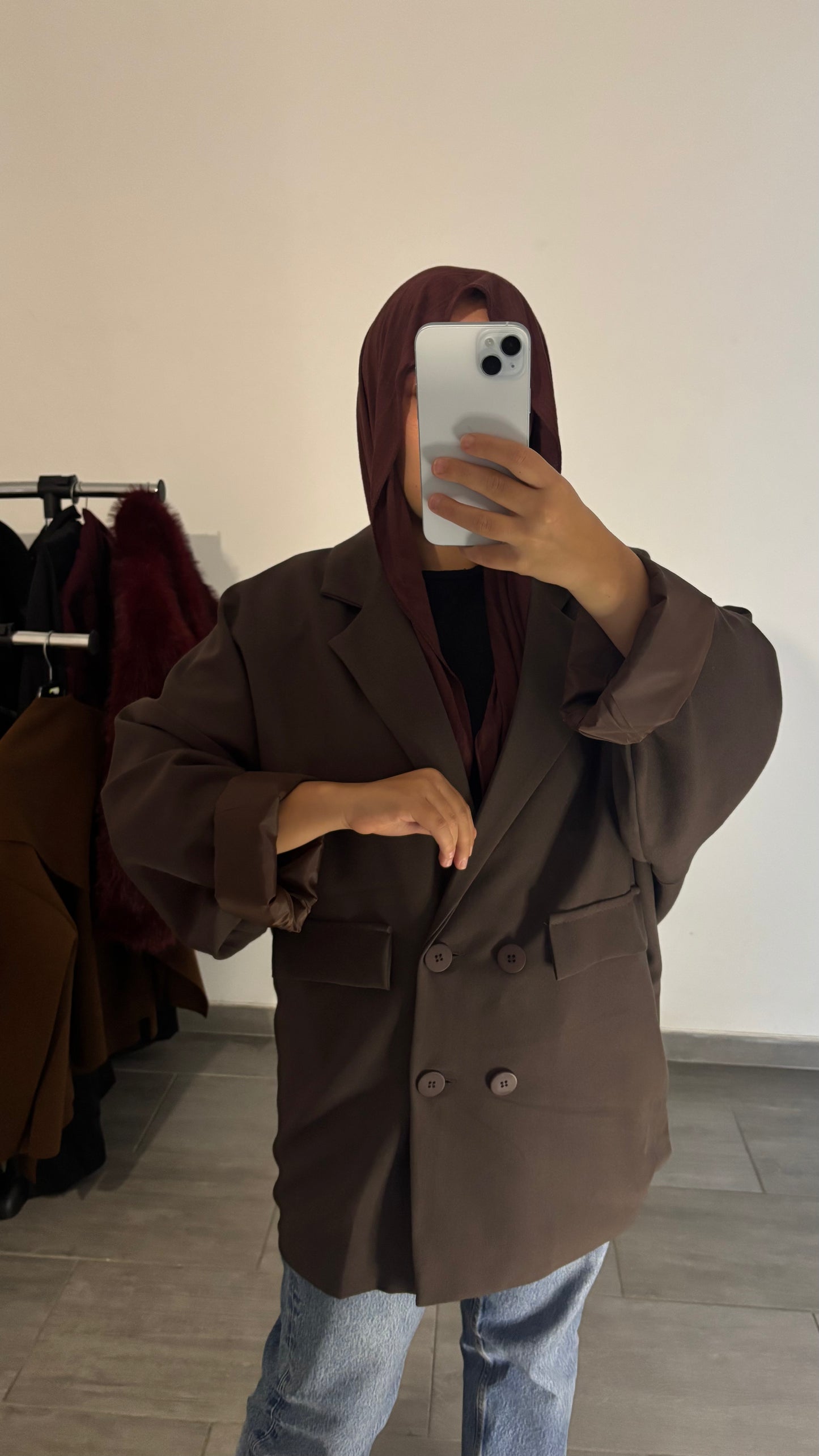 Blazer oversize chocolat