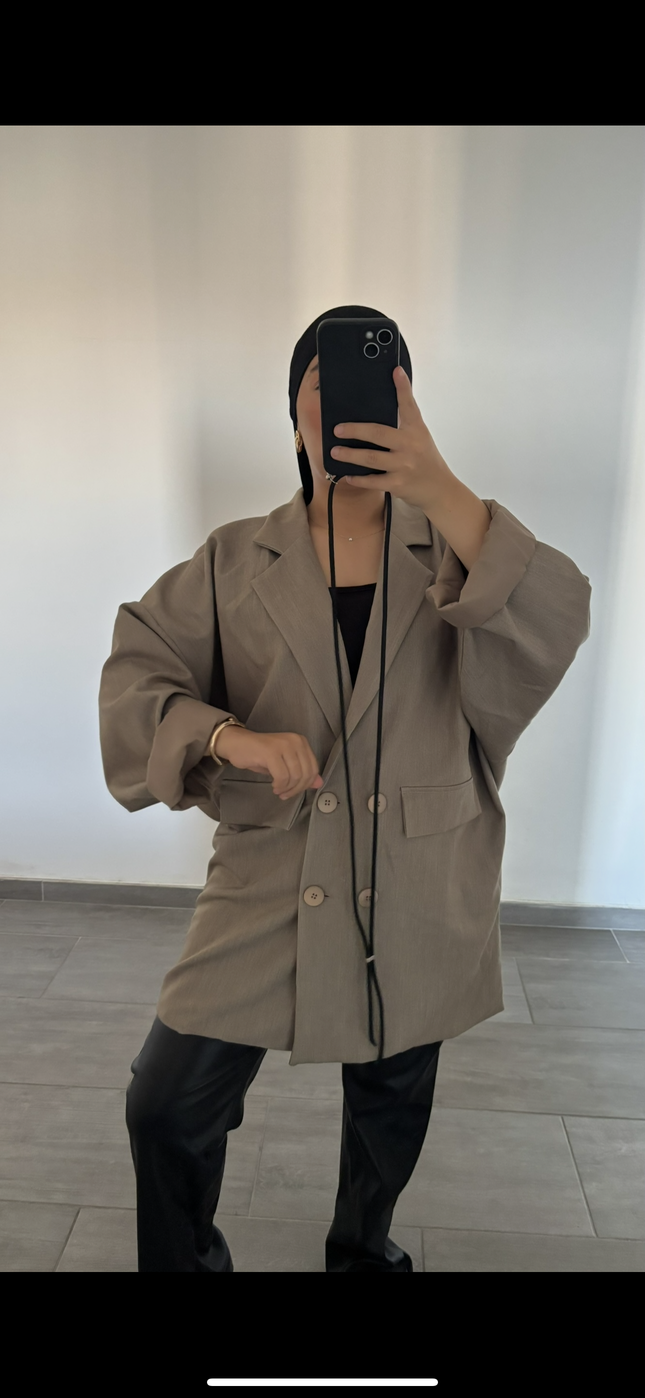 Blazer oversize taupe