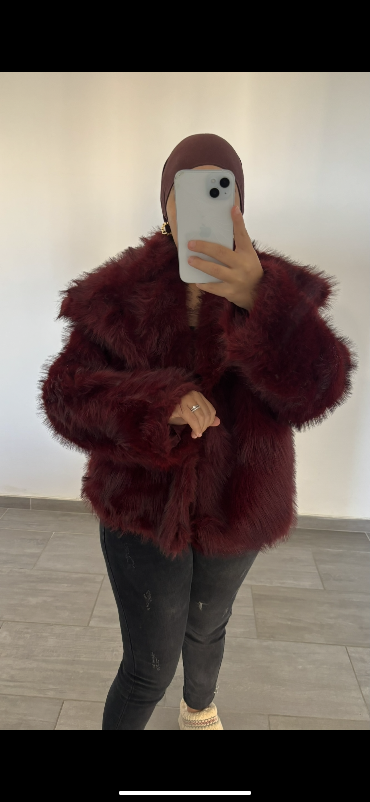 Fourrure bordeaux