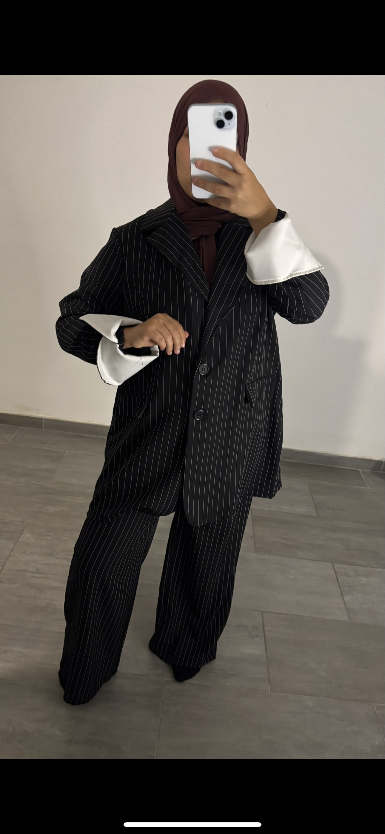 Ensemble à rayure noir