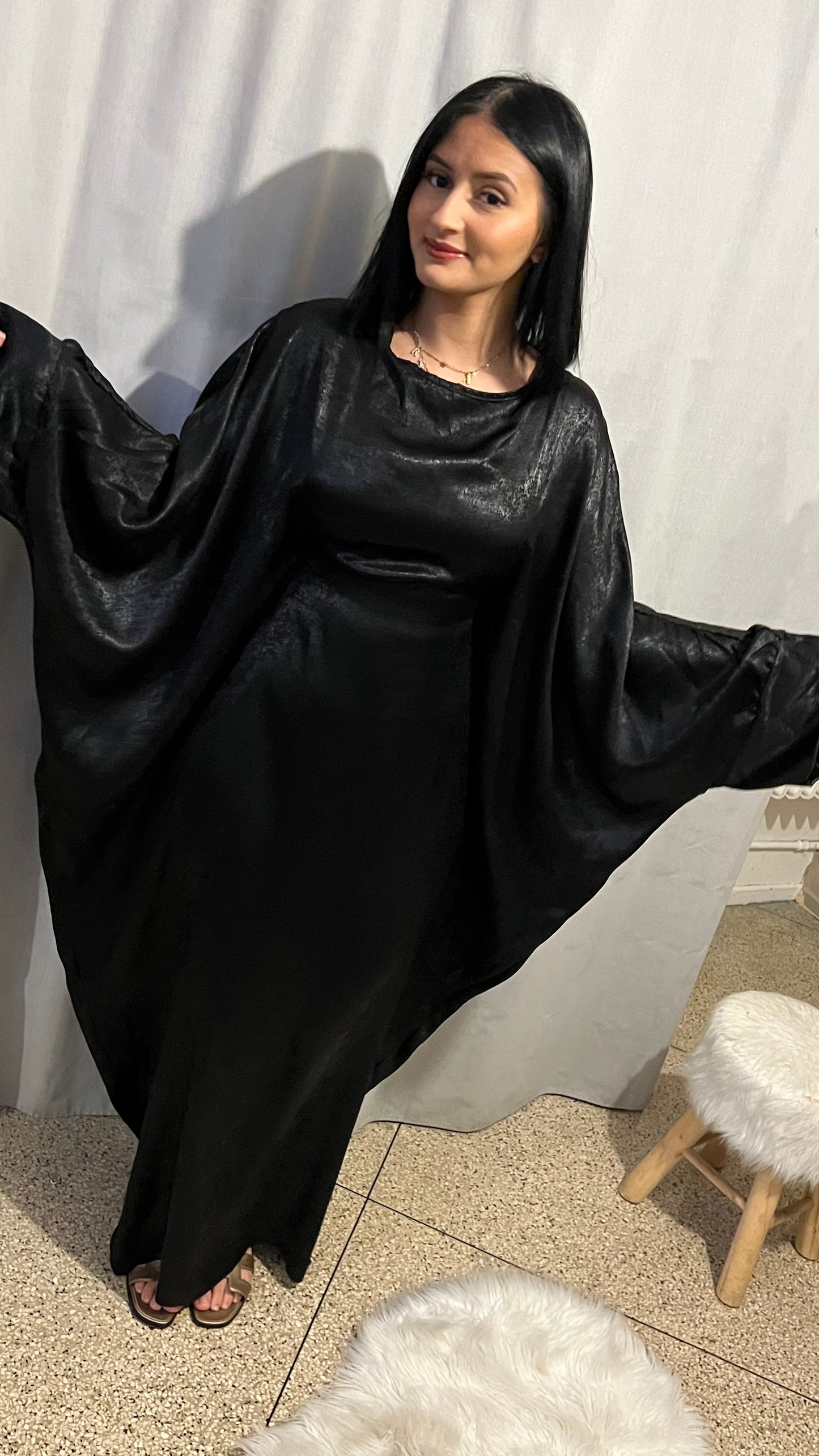 Robe cintré pailleté noir