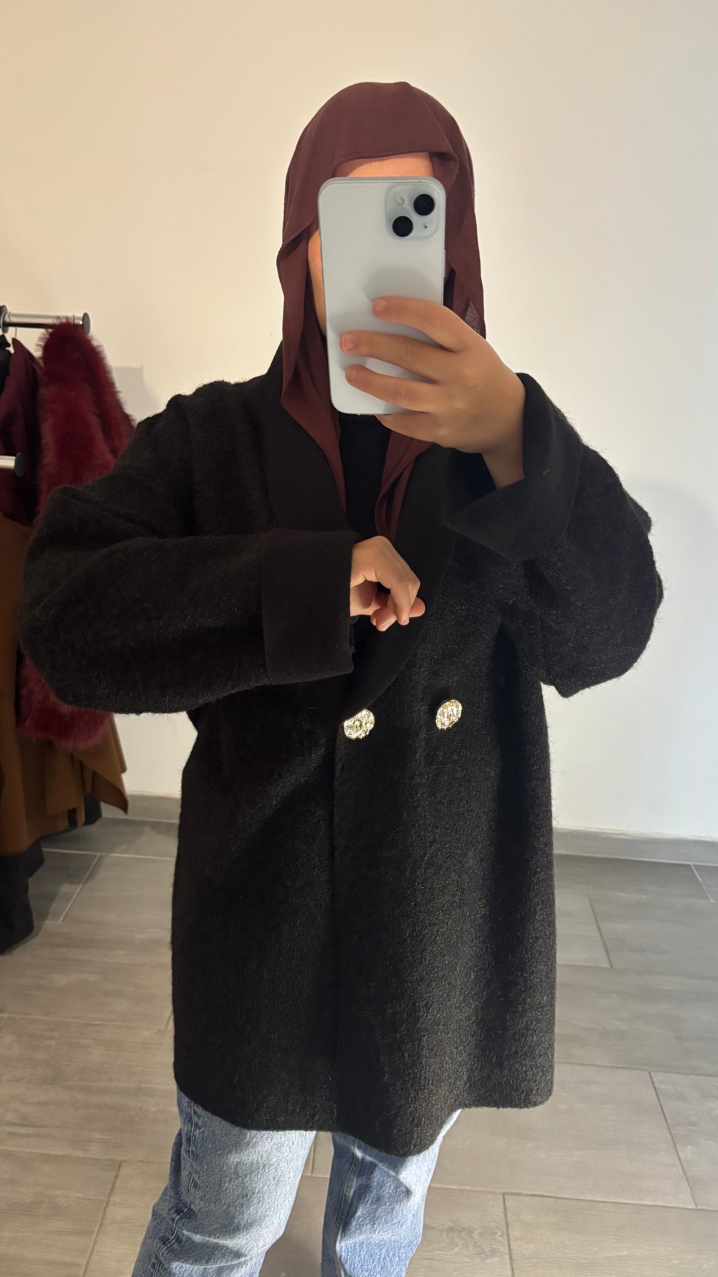 Veste courte moumoute