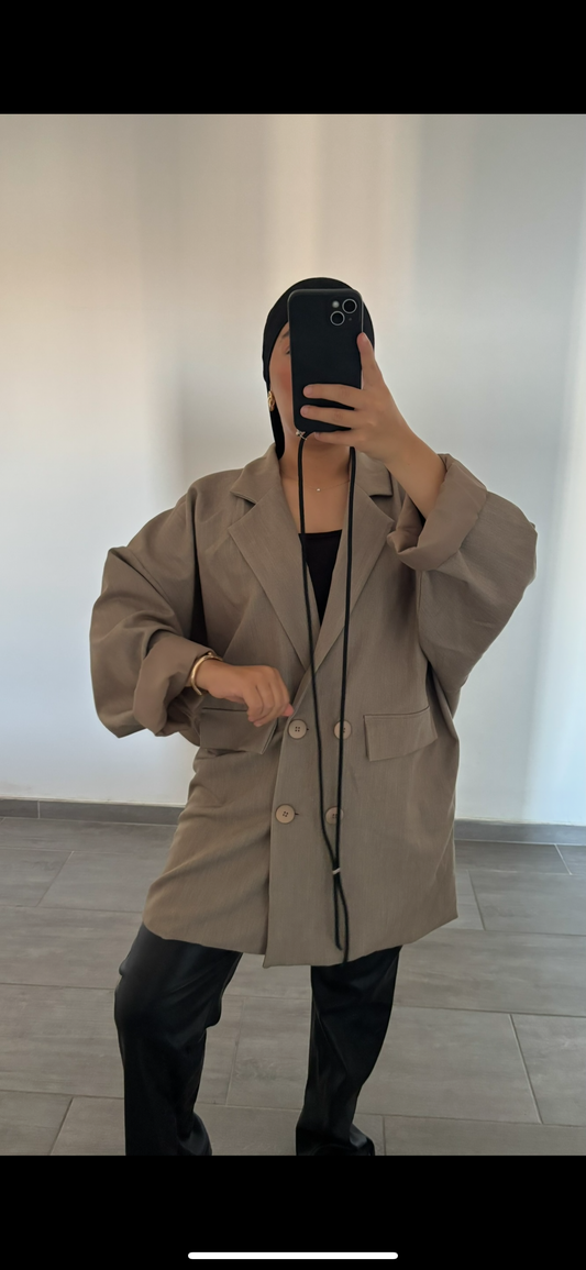 Blazer oversize taupe