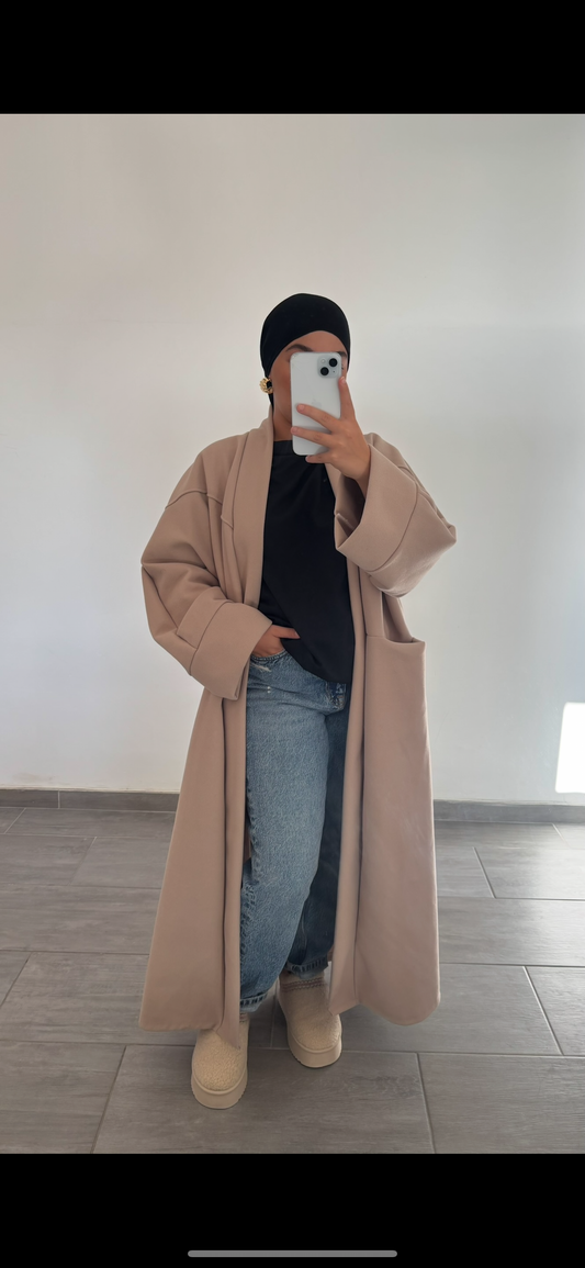 Manteau simple hiver beige