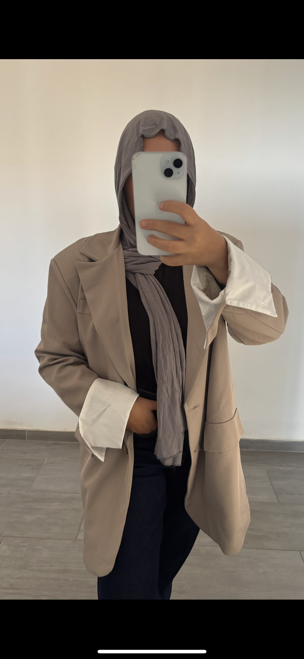 blazer oversize manche retroussé beige