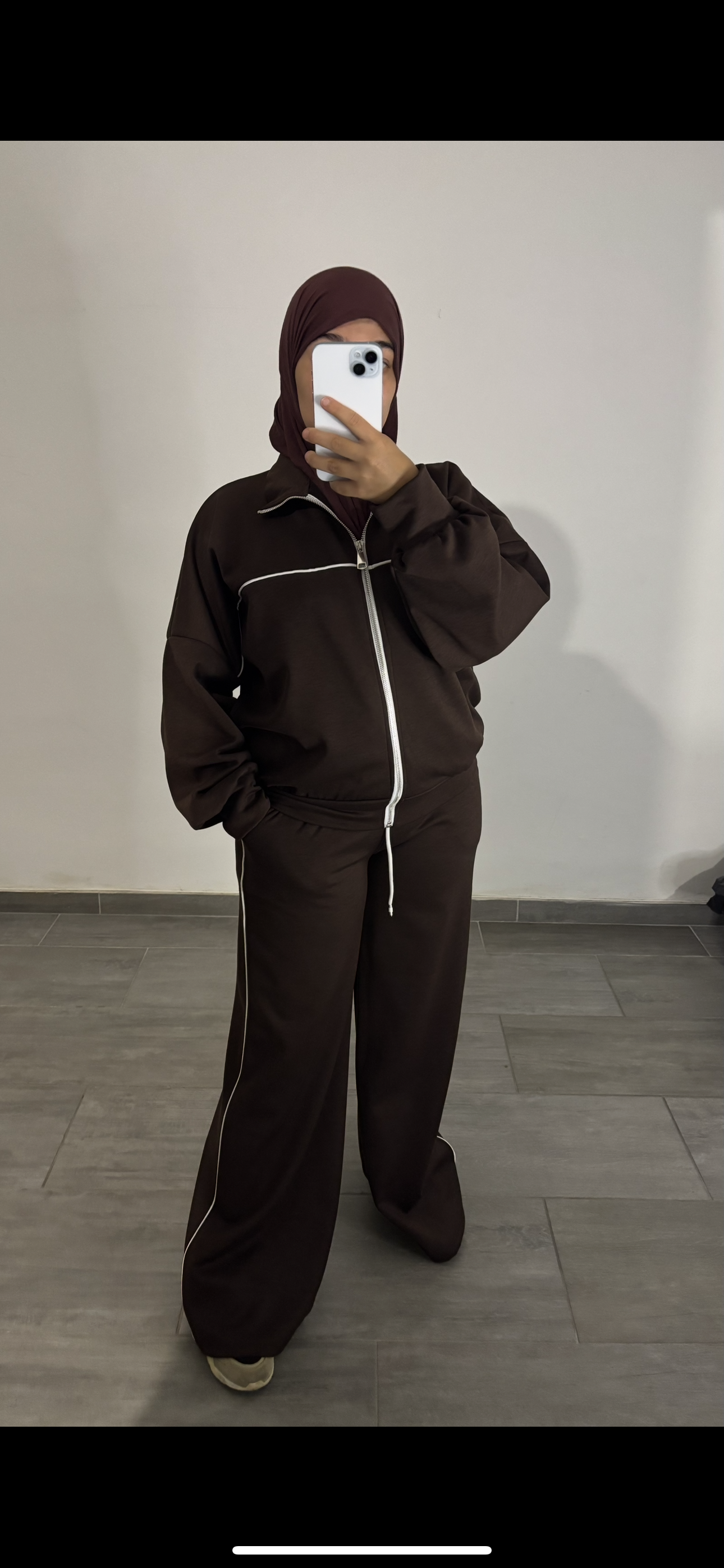 Survetement a bande chocolat