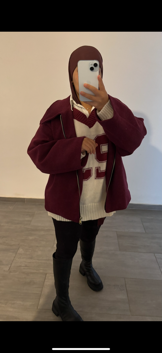 veste coupe vent bordeaux