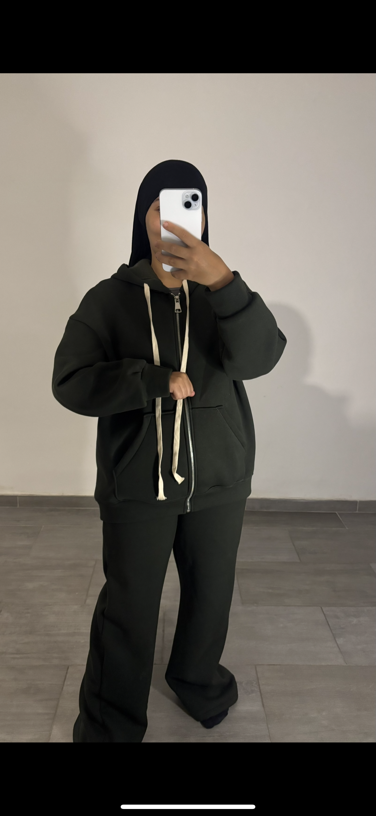 Survetement matière épaisse kaki