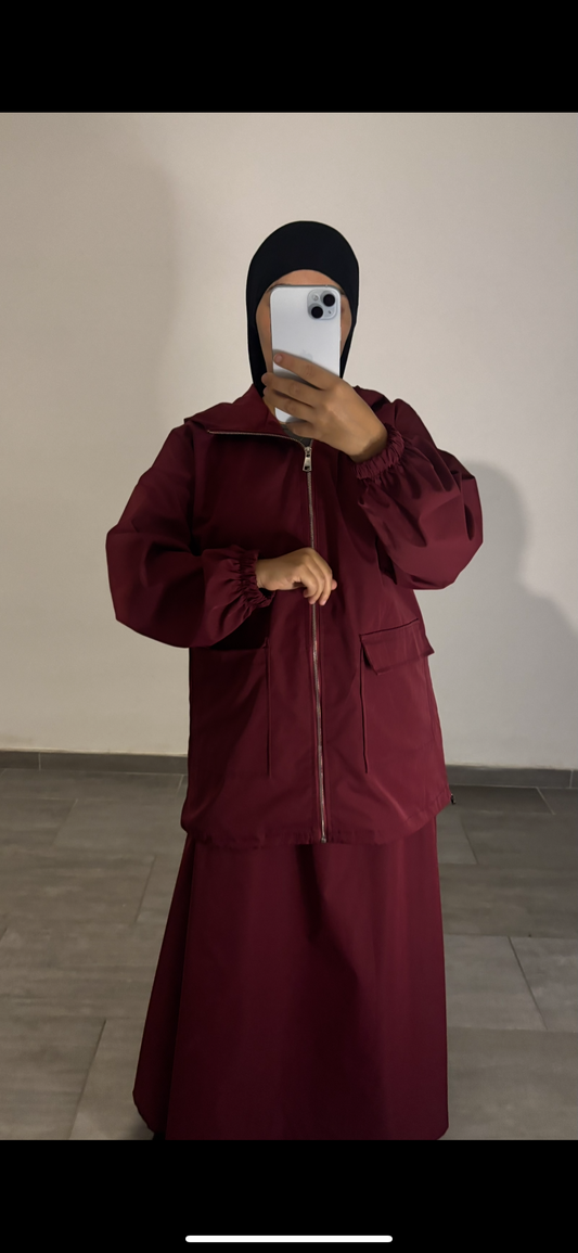 Ensemble matiere Kwet bordeaux