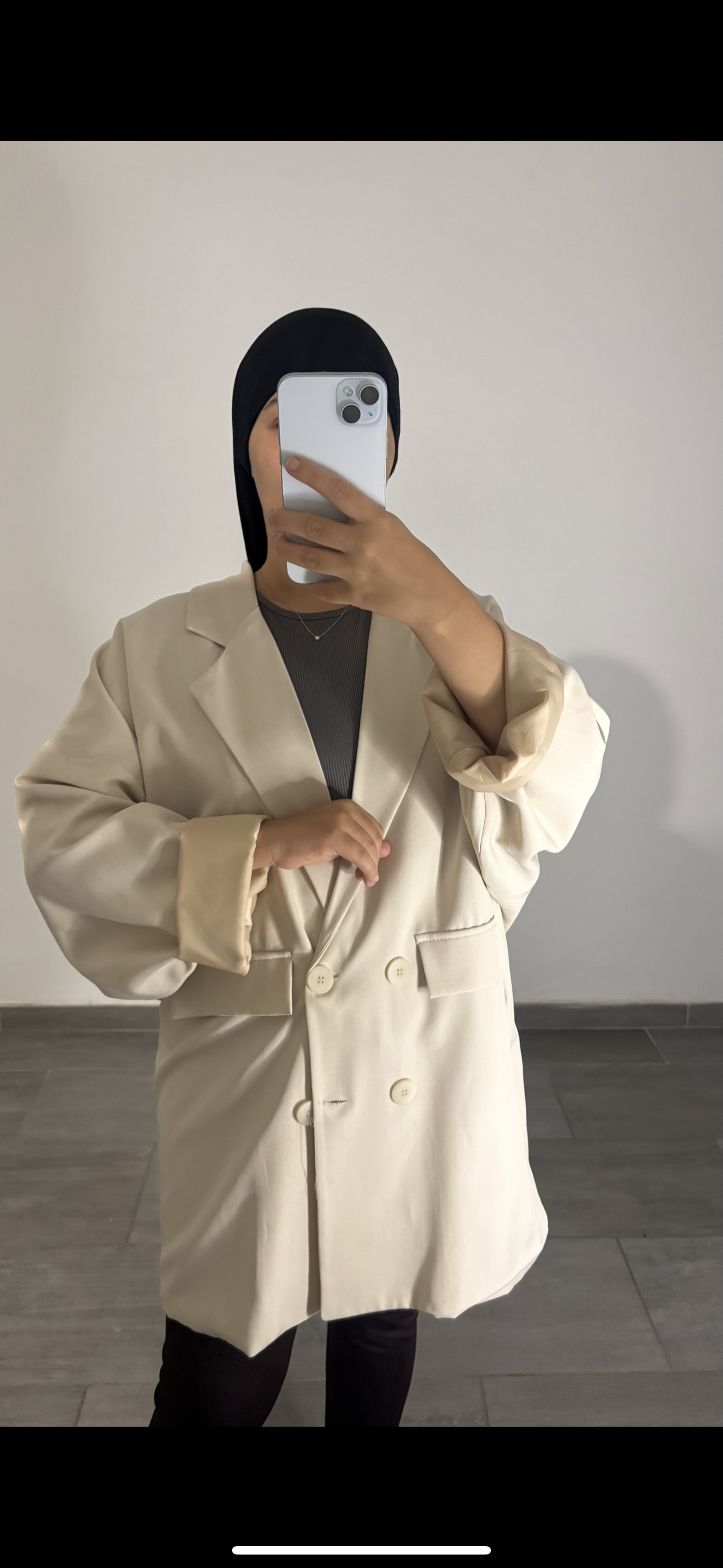 Blazer oversize beige