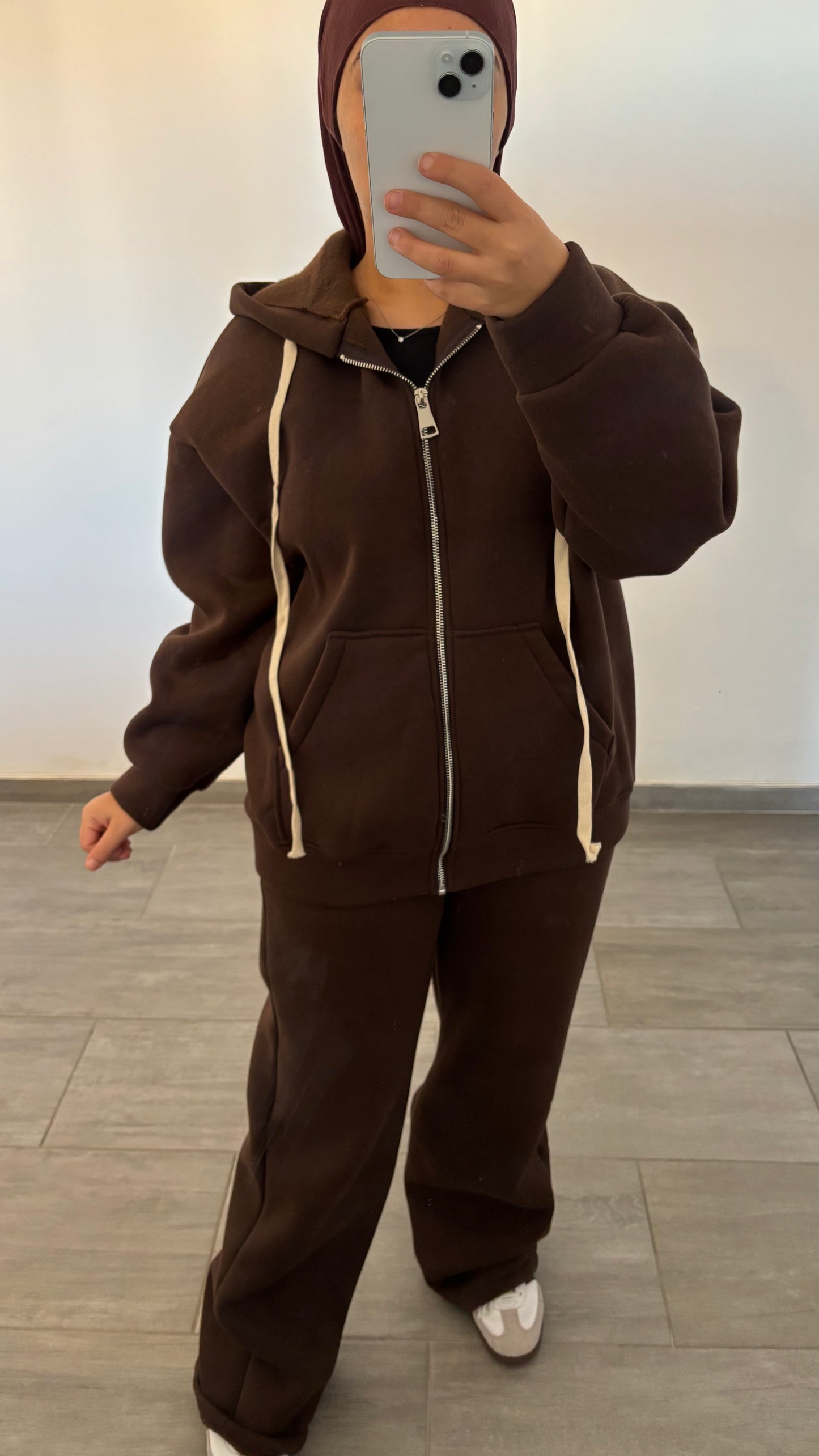 Survetement matière épaisse choco