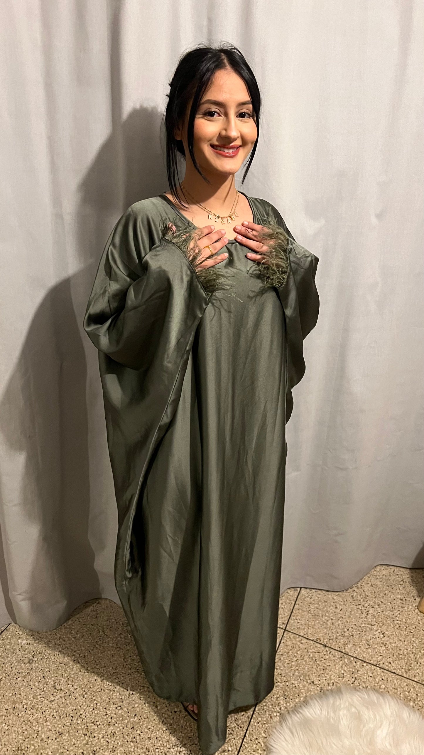 Robes à plumes ample